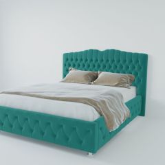 Кровать Нягань с ПМ 900 (велюр бирюзовый) в Лысьве - lysva.mebel24.online | фото 2