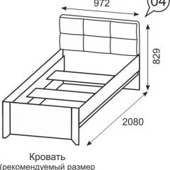 Кровать одинарная 900 Твист 04 в Лысьве - lysva.mebel24.online | фото 1