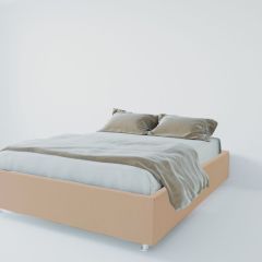 Кровать Подиум с ортопедическим основанием 1200 (велюр светло-серый) в Лысьве - lysva.mebel24.online | фото 1