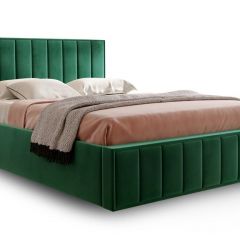 Кровать "Вена" 1400 СТАНДАРТ Вариант 1 Мора зеленый + бельевой ящик с кроватным основанием и подъемным механизмом в Лысьве - lysva.mebel24.online | фото