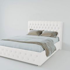 Кровать Версаль 1600 без основания (экокожа белый) в Лысьве - lysva.mebel24.online | фото