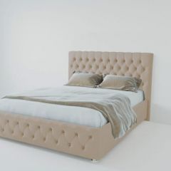 Кровать Версаль 1400 без основания (велюр светло серый) в Лысьве - lysva.mebel24.online | фото