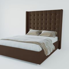 Кровать Венеция ЛЮКС с ПМ 1200 (экокожа коричневая) в Лысьве - lysva.mebel24.online | фото 2