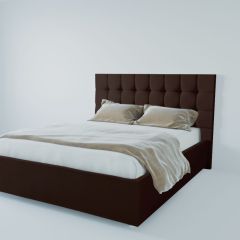 Кровать Венеция с ПМ 1200 (экокожа коричневая) в Лысьве - lysva.mebel24.online | фото 2