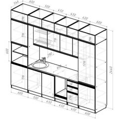 Кухонный гарнитур Ноктюрн люкс 3000 мм в Лысьве - lysva.mebel24.online | фото 2