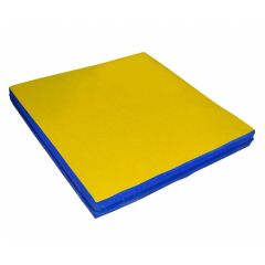 Мат гимнастический 1х1х0,05м цв. синий-желтый в Лысьве - lysva.mebel24.online | фото