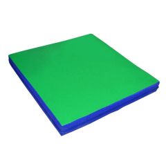 Мат гимнастический 1х1х0,08м цв. синий-зеленый в Лысьве - lysva.mebel24.online | фото 1