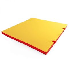 Мат гимнастический 1х1х0,08м с вырезом под стойки цв. красный-желтый в Лысьве - lysva.mebel24.online | фото 1