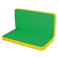 Мат гимнастический 1,15х1,15х0,08м складной цв. желтый-зеленый (к ДСК Мурзилка и Кубик) в Лысьве - lysva.mebel24.online | фото 1
