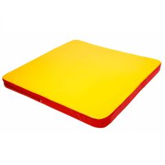 Мат гимнастический 1,36х1,36х0,08м складной закругленные углы цв. красный-желтый (для ДСК Игрунок) в Лысьве - lysva.mebel24.online | фото