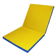 Мат гимнастический 2х1х0,08м складной цв. синий-желтый в Лысьве - lysva.mebel24.online | фото