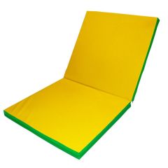 Мат гимнастический 2х1х0,08м складной цв. зеленый-желтый в Лысьве - lysva.mebel24.online | фото