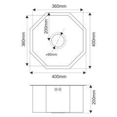 Мойка D400BR Octavia MELANA Profline 1,2/200 БРОНЗА врезная фигурная D400BR в Лысьве - lysva.mebel24.online | фото 3