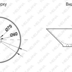 Накладная раковина melana mln-7020-b1+b18 (t4006hb1+b18 ) (сине-черная) в Лысьве - lysva.mebel24.online | фото 2