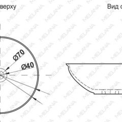 Накладная раковина melana mln-t4029-b15 в Лысьве - lysva.mebel24.online | фото 2