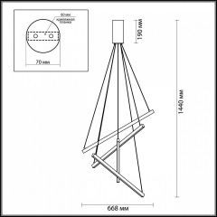 Подвесная люстра Odeon Light Cometa 3860/48L в Лысьве - lysva.mebel24.online | фото 6