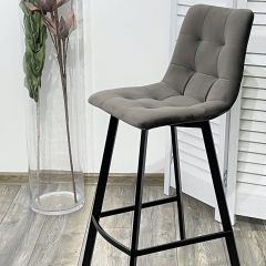 Полубарный стул CHILLI-QB SQUARE графит #14, велюр / черный каркас (H=66cm) М-City в Лысьве - lysva.mebel24.online | фото 4