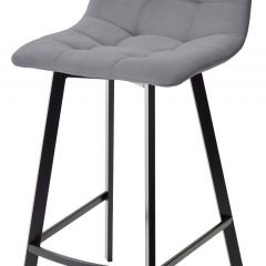 Полубарный стул CHILLI-QB SQUARE серый #27, велюр / черный каркас (H=66cm) М-City в Лысьве - lysva.mebel24.online | фото
