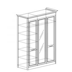 Шкаф 3-дверный со стеклом №453 Адель в Лысьве - lysva.mebel24.online | фото 2