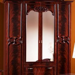Шкаф 4-х дверный с зеркалами (03.144) Ольга (могано) в Лысьве - lysva.mebel24.online | фото