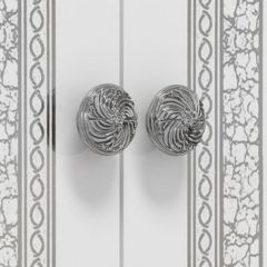 Шкаф 4-х дверный с зеркалами (12.244) Грация (белый/серебро) в Лысьве - lysva.mebel24.online | фото 2