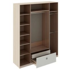 Шкаф 4 двери Глэдис М24 (ЯШС/Белый) в Лысьве - lysva.mebel24.online | фото 2