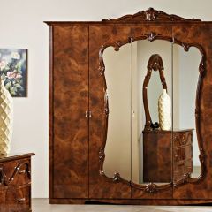 Шкаф 5-и дверный с зеркалами (20.145) Тициана (орех) в Лысьве - lysva.mebel24.online | фото 2