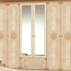 Шкаф 6-и дверный с зеркалами (02.146) Рома (беж) в Лысьве - lysva.mebel24.online | фото