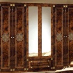 Шкаф 6-и дверный с зеркалами (02.146) Рома (орех) в Лысьве - lysva.mebel24.online | фото 1