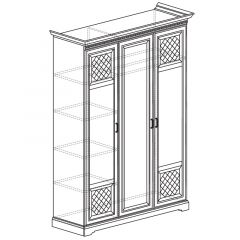 Шкаф для одежды 3-дверный №800 Парма кремовый белый в Лысьве - lysva.mebel24.online | фото 2