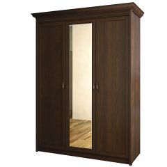 Шкаф для одежды 3-дверный с зеркалом №671 Флоренция Дуб оксфорд в Лысьве - lysva.mebel24.online | фото