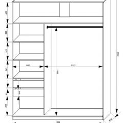 Шкаф-купе 1800 серии SOFT D1+D3+B2+PL1 (2 ящика+1штанга) профиль «Графит» в Лысьве - lysva.mebel24.online | фото 3