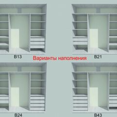 Шкаф-купе 2250 серии SILVER S3+S1+S4 B22+PL3 (по 2 ящика лев/прав+2 штанги) профиль «Серебро» в Лысьве - lysva.mebel24.online | фото 5