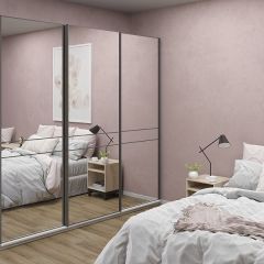 Шкаф-купе 2400 серии SOFT D4+D4+D4+B22+PL1 (по 2 ящика лев/прав+1штанга) профиль «Графит» в Лысьве - lysva.mebel24.online | фото