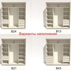 Шкаф-купе 2400 серии SOFT D5+D4+D5+B22+PL3 (по 2 ящика лев/прав+2штанги) профиль «Графит» в Лысьве - lysva.mebel24.online | фото 6