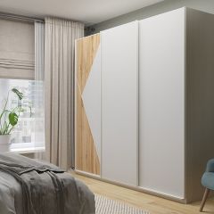 Шкаф-купе 2400 серии SOFT D7+D3+D3+B22+PL4 (по 2 ящика лев/прав+2штанги) профиль «Капучино» в Лысьве - lysva.mebel24.online | фото