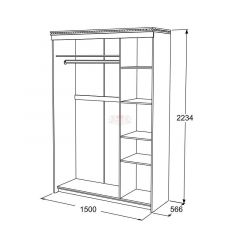 Шкаф-купе 3-х дверный Ольга-13 (1500) в Лысьве - lysva.mebel24.online | фото 2