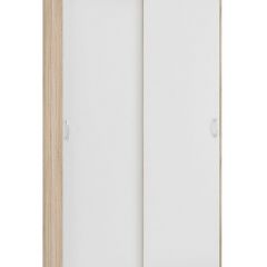 Шкаф-купе Бассо 1.0 (Дуб Сонома/Белый) 2 двери 2 зеркальные вставки в Лысьве - lysva.mebel24.online | фото 3