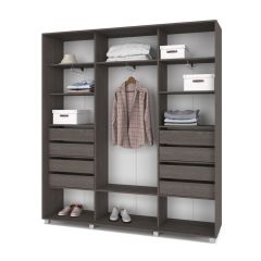 МАРТИН Шкаф-купе с зеркалом Анкор темный (2200*450) М422 в Лысьве - lysva.mebel24.online | фото 4
