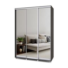 РОЛАНД Шкаф-купе с зеркалами Венге (600*1700) Р673 в Лысьве - lysva.mebel24.online | фото