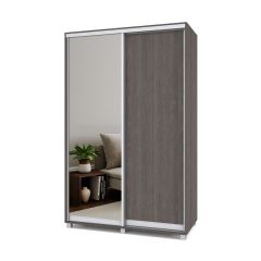 РОЛАНД Шкаф-купе с зеркалом Анкор темный (450*1400) Р442 в Лысьве - lysva.mebel24.online | фото 2