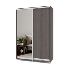 РОЛАНД Шкаф-купе с зеркалом Анкор темный (450*1500) Р452 в Лысьве - lysva.mebel24.online | фото 2