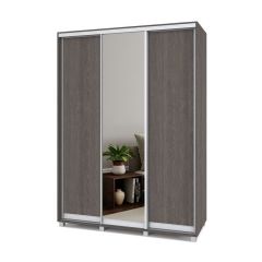 РОЛАНД Шкаф-купе с зеркалом Анкор темный (450*1600) Р462 в Лысьве - lysva.mebel24.online | фото 2