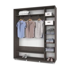 РОЛАНД Шкаф-купе с зеркалом Анкор темный (450*1800) Р482 в Лысьве - lysva.mebel24.online | фото 2