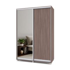 РОЛАНД Шкаф-купе с зеркалом Шимо темный (450*1500) Р452 в Лысьве - lysva.mebel24.online | фото 2