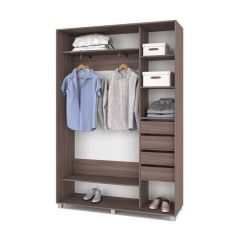 РОЛАНД Шкаф-купе с зеркалом Шимо темный (450*1500) Р452 в Лысьве - lysva.mebel24.online | фото 5