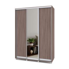 РОЛАНД Шкаф-купе с зеркалом Шимо темный (450*1600) Р462 в Лысьве - lysva.mebel24.online | фото 2