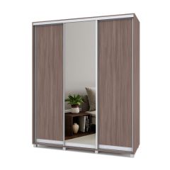 РОЛАНД Шкаф-купе с зеркалом Шимо темный (450*1800) Р482 в Лысьве - lysva.mebel24.online | фото