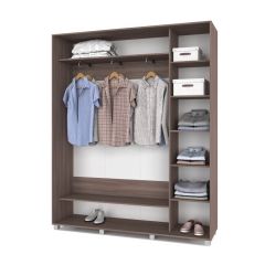 РОЛАНД Шкаф-купе с зеркалом Шимо темный (450*1800) Р482 в Лысьве - lysva.mebel24.online | фото 2