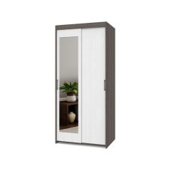 ТОМАС Шкаф-купе с зеркалом Анкор темный/светлый Т22 в Лысьве - lysva.mebel24.online | фото